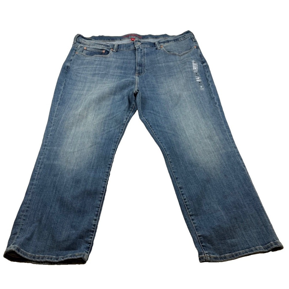 Lucky Brand Men's 181 Relaxed Straight Denim Jeans Med Wash Blue Size 46x30 NWOT